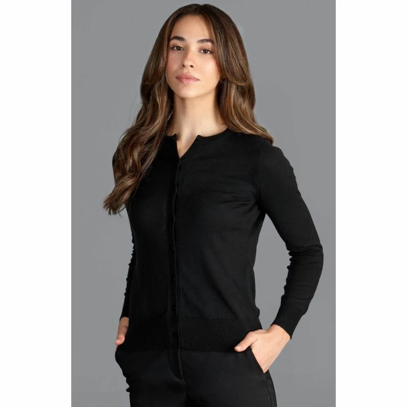 Best Sale ❤️ Womens Ultra-Fine Cotton Button Through Thea Cardigan - Black By Paul James Knitwear ❤️ 4 Best Sale ❤️ Womens Ultra-Fine Cotton Button Through Thea Cardigan - Black By Paul James Knitwear ❤️ - Image 2