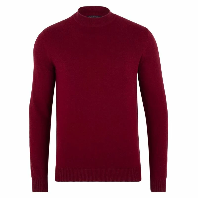 Best deal π Mens 100% Cotton Narrow Mock Turtleneck Jumper Cabernet By Paul James Knitwear β€οΈ 3 Best deal π Mens 100% Cotton Narrow Mock Turtleneck Jumper Cabernet By Paul James Knitwear β€οΈ