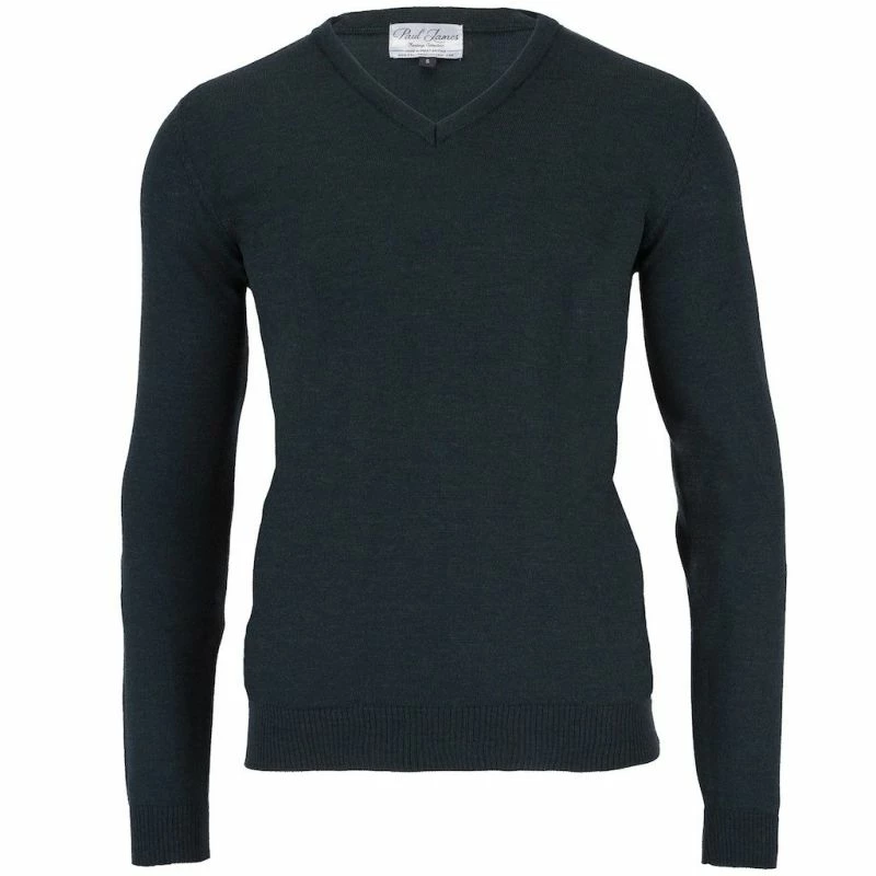 Hot Sale π Mens Extra Fine Merino Wool V-Neck Chester Jumper - Charcoal By Paul James Knitwear β 3 Hot Sale π Mens Extra Fine Merino Wool V-Neck Chester Jumper - Charcoal By Paul James Knitwear β