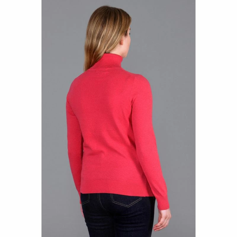 Outlet π€© Womens Ultra-Fine Cotton Roll Neck Long Sleeve Terri Jumper - Bittersweet Red By Paul James Knitwear π 5 Outlet π€© Womens Ultra-Fine Cotton Roll Neck Long Sleeve Terri Jumper - Bittersweet Red By Paul James Knitwear π - Image 3