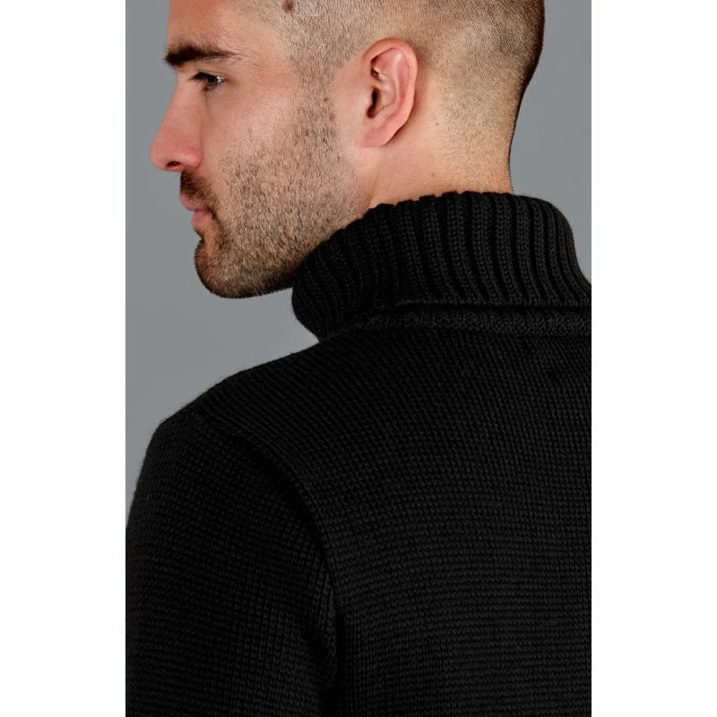 Promo π The Fitted Submariner Roll Neck Merino Wool Jumper - Black By Paul James Knitwear π₯ 5 Promo π The Fitted Submariner Roll Neck Merino Wool Jumper - Black By Paul James Knitwear π₯ - Image 3