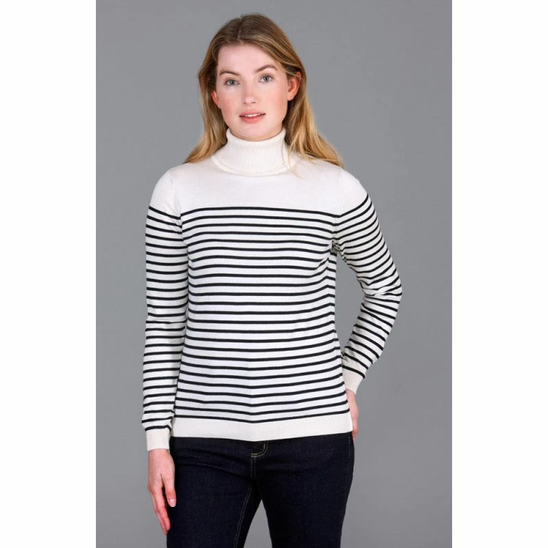 Cheap π Womens Ultra-Fine Cotton Roll Neck Breton Tia Jumper - Navy By Paul James Knitwear β 5 Cheap π Womens Ultra-Fine Cotton Roll Neck Breton Tia Jumper - Navy By Paul James Knitwear β - Image 3