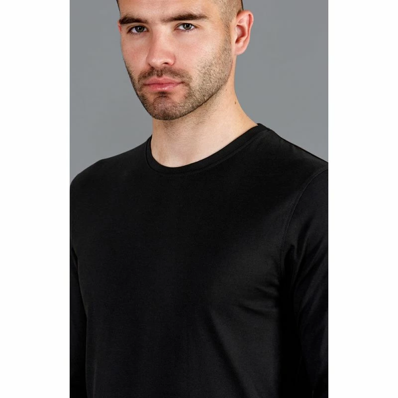 Best deal π₯° Mens Heavyweight Fitted Supima Cotton Long Sleeve Owen Top - Black By Paul James Knitwear β 6 Best deal π₯° Mens Heavyweight Fitted Supima Cotton Long Sleeve Owen Top - Black By Paul James Knitwear β - Image 4