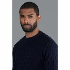 Coupon 🔔 Mens 100% Extrafine Merino Wool Textured Cox Jumper - Navy By Paul James Knitwear 🔥 -us-Paul James Knitwear Sales 2022 bclyqel0sotegksgwrtk