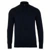 Best deal ✔️ Mens 100% Cotton Lightweight Zip Neck Foster Jumper - Navy By Paul James Knitwear 👍