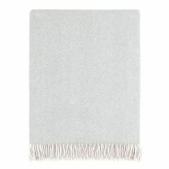 Hot Sale ⭐ Auden Midweight Merino Lambswool Herringbone Blanket - Mist By Paul James Knitwear 🛒