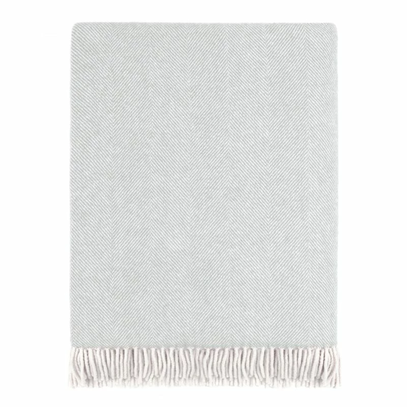 Hot Sale β Auden Midweight Merino Lambswool Herringbone Blanket - Mist By Paul James Knitwear π 3 Hot Sale β Auden Midweight Merino Lambswool Herringbone Blanket - Mist By Paul James Knitwear π