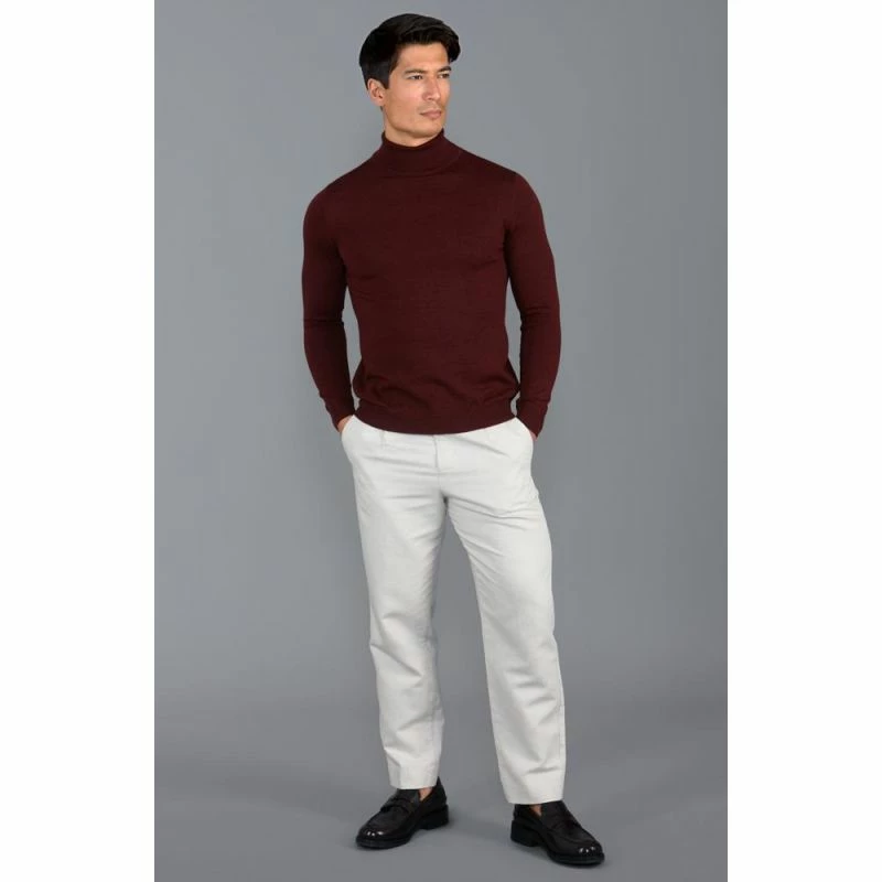 Buy π Mens Extra Fine Merino Wool Roll Neck Weston Jumper - Burgundy By Paul James Knitwear βοΈ 5 Buy π Mens Extra Fine Merino Wool Roll Neck Weston Jumper - Burgundy By Paul James Knitwear βοΈ - Image 3