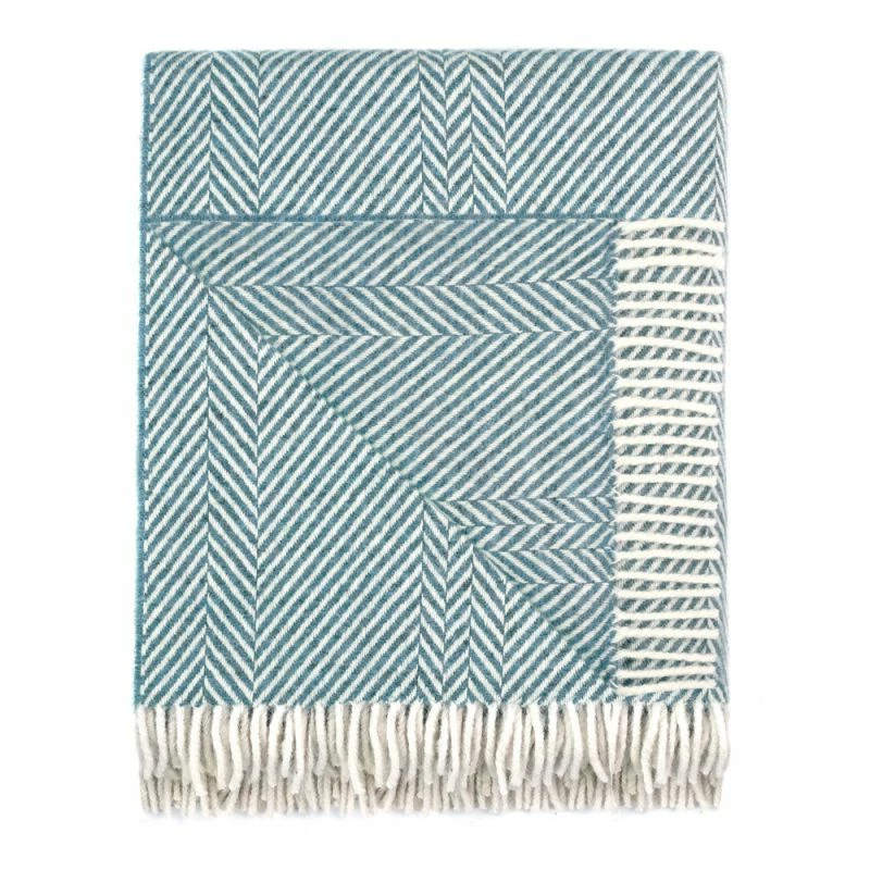 Coupon π Keats Heavyweight Shetland Wool Chevron Blanket - Blue Steel By Paul James Knitwear π 4 Coupon π Keats Heavyweight Shetland Wool Chevron Blanket - Blue Steel By Paul James Knitwear π - Image 2