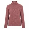 Top 10 🤩 Womens 100% Chunky Merino Roll Neck Cable Margot Jumper - Dusky Pink By Paul James Knitwear 😉 -us-Paul James Knitwear Sales 2022 bpva3q4yzg9vaeit2u1p