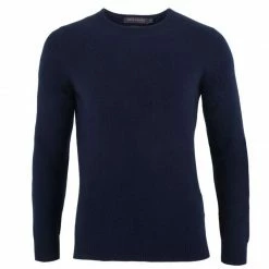 Cheap π Mens 100% Cashmere Crew Neck Rohan Jumper - Navy By Paul James Knitwear βοΈ