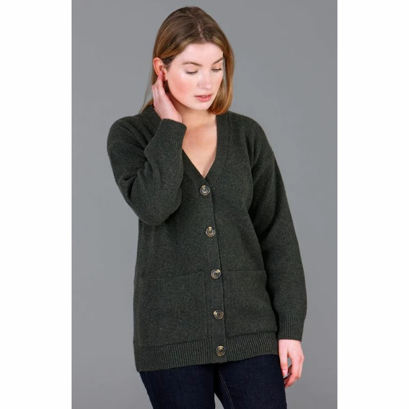 Best deal β Womens 100% Lambswool V Neck Ribbed Layla Cardigan With Pockets - Seaweed By Paul James Knitwear π€© 4 Best deal β Womens 100% Lambswool V Neck Ribbed Layla Cardigan With Pockets - Seaweed By Paul James Knitwear π€© - Image 2