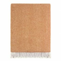 Brand new ❤️ Auden Midweight Merino Lambswool Herringbone Blanket - Flame By Paul James Knitwear 🎉