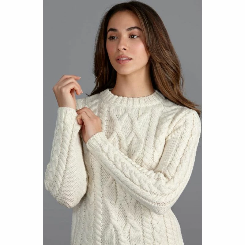 Deals π Womens 100% Chunky Merino Wool Cable Jumper Ecru By Paul James Knitwear β 4 Deals π Womens 100% Chunky Merino Wool Cable Jumper Ecru By Paul James Knitwear β - Image 2