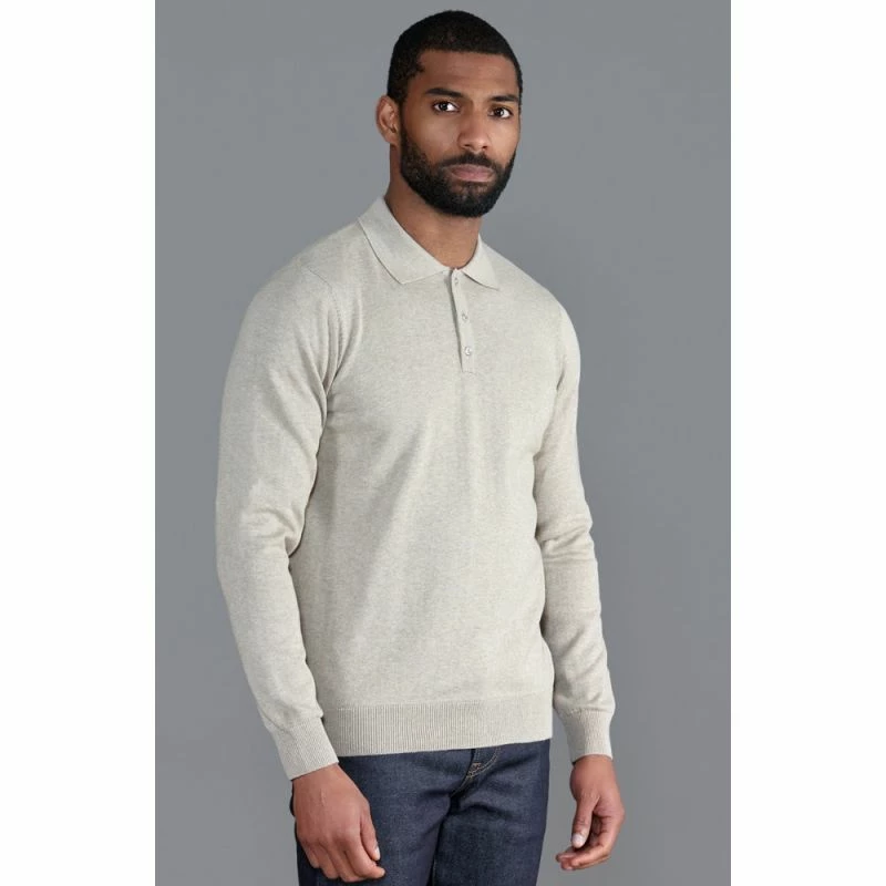 Cheapest β¨ Mens 100% Cotton Long Sleeve Knitted Hall Polo π Shirt - Fawn By Paul James Knitwear π 4 Cheapest β¨ Mens 100% Cotton Long Sleeve Knitted Hall Polo π Shirt - Fawn By Paul James Knitwear π - Image 2
