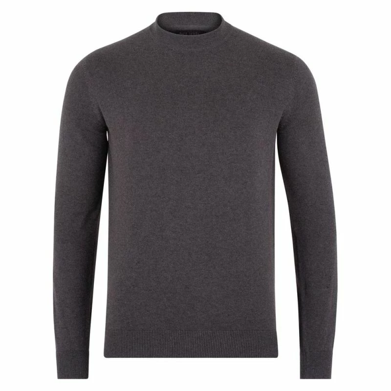 Discount π Mens 100% Cotton Narrow Mock Turtleneck Jumper Charcoal By Paul James Knitwear π€© 3 Discount π Mens 100% Cotton Narrow Mock Turtleneck Jumper Charcoal By Paul James Knitwear π€©