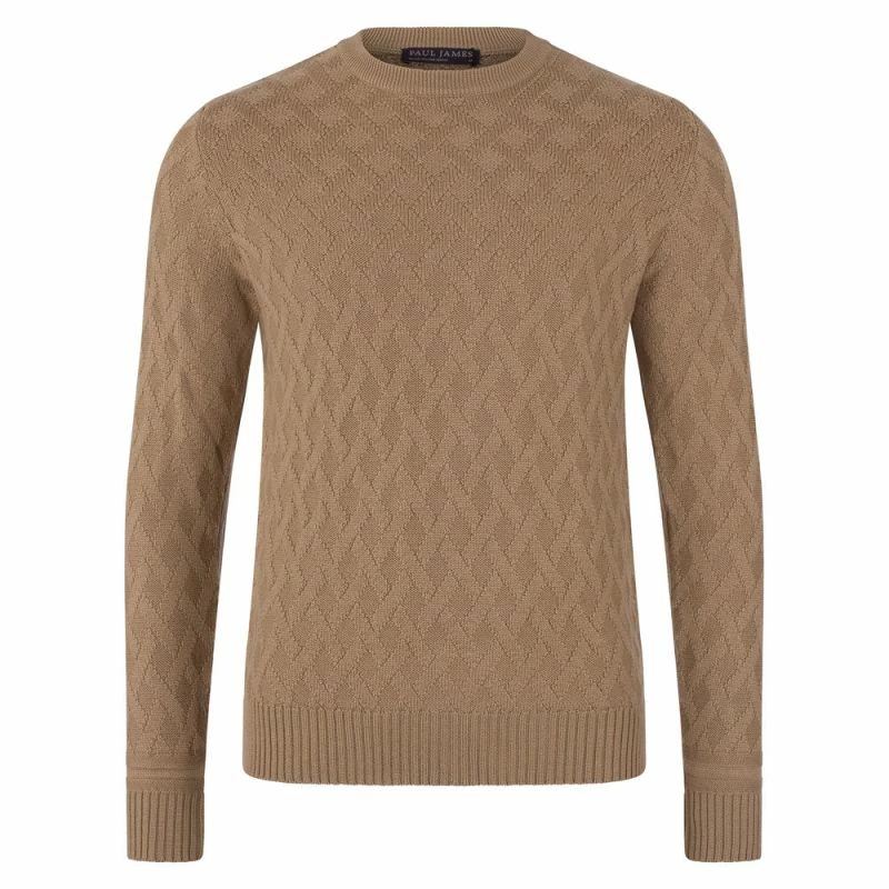 New β€οΈ Mens 100% Extrafine Merino Wool Textured Cox Jumper - Camel By Paul James Knitwear π 3 New β€οΈ Mens 100% Extrafine Merino Wool Textured Cox Jumper - Camel By Paul James Knitwear π