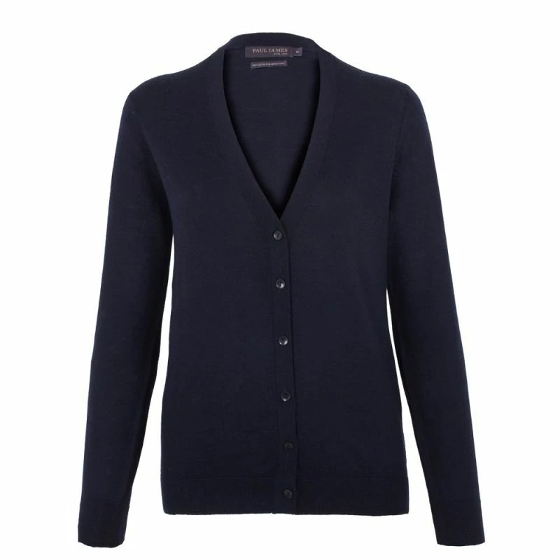 Flash Sale β€οΈ Womens 100% Extra Fine Merino V Neck Long Sleeve Cardigan Navy By Paul James Knitwear π 3 Flash Sale β€οΈ Womens 100% Extra Fine Merino V Neck Long Sleeve Cardigan Navy By Paul James Knitwear π