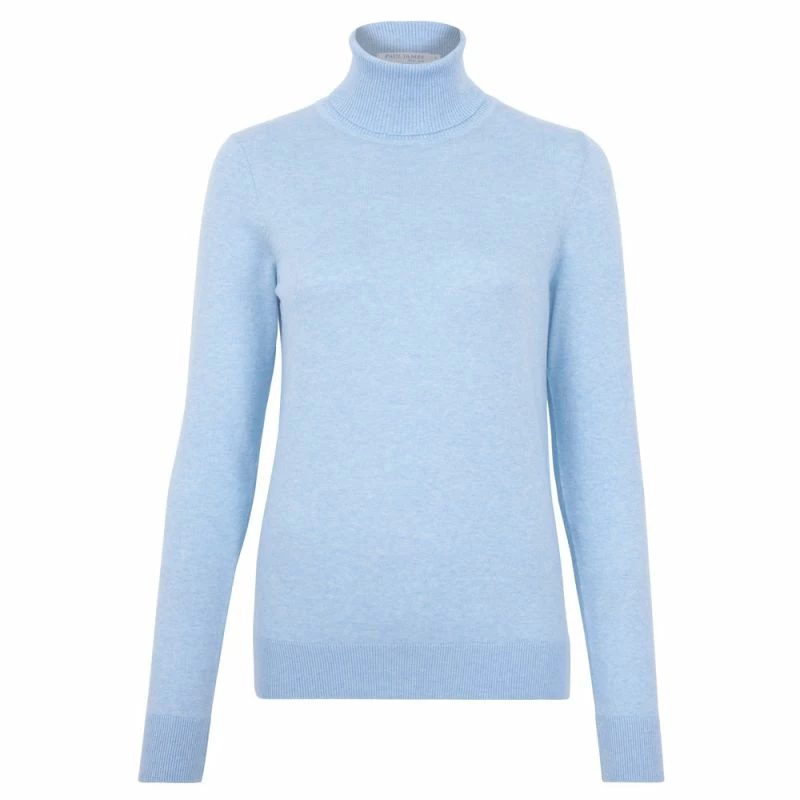 Flash Sale π€© Womens Ultra-Fine Cotton Roll Neck Long Sleeve Terri Jumper - Baby Blue By Paul James Knitwear π 3 Flash Sale π€© Womens Ultra-Fine Cotton Roll Neck Long Sleeve Terri Jumper - Baby Blue By Paul James Knitwear π