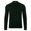 Best Sale 🔥 Mens Lightweight Extra Fine Merino Long Sleeve Aiden 👚 Shirt - Valley Green By Paul James Knitwear 😀