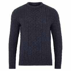 Best reviews of 🎁 Mens Fisherman's British Wool Cable Johnston Jumper - Charcoal By Paul James Knitwear 😍