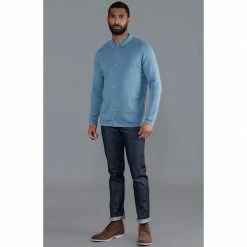 Best Pirce 🔔 Mens 100% Cotton Knitted 👚 Shirt - Bluestone By Paul James Knitwear 🌟 -us-Paul James Knitwear Sales 2022 dr62ku0nczmnrw1xboek