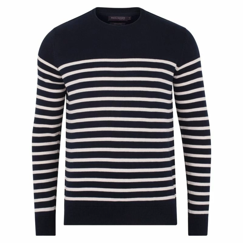 Brand new π― Mens 100% Cotton Striped Breton Allen Sweater - Navy By Paul James Knitwear π₯ 3 Brand new π― Mens 100% Cotton Striped Breton Allen Sweater - Navy By Paul James Knitwear π₯