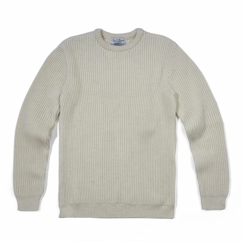 Best deal βοΈ Mens 100% Chunky Merino Wool Ribbed Jumper - Ecru By Paul James Knitwear π 4 Best deal βοΈ Mens 100% Chunky Merino Wool Ribbed Jumper - Ecru By Paul James Knitwear π - Image 2