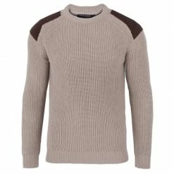 Best Pirce 🔔 Mens 100% Cotton Heavyweight Shooting Jumper - Fawn By Paul James Knitwear 😍