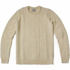 Best reviews of ✨ Mens Fisherman's British Wool Cable Johnston Jumper - Ecru By Paul James Knitwear 😉