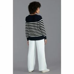 Deals 💯 Womens 100% Cotton Ribbed Breton Tiana Jumper - Navy By Paul James Knitwear ✨ -us-Paul James Knitwear Sales 2022 ehe0t5twhpszhrm1bmc3