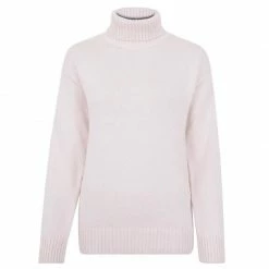 Cheap π Womens Pure Cotton Lightweight Submariner Roll Neck Jumper - Heavenly Pink By Paul James Knitwear β