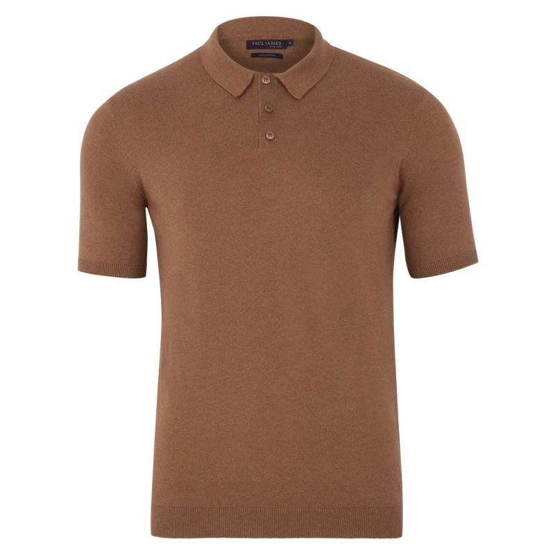 Cheapest π Mens 100% Ultra Fine Cotton Short Sleeve Polo π Shirt - Camel By Paul James Knitwear β 3 Cheapest π Mens 100% Ultra Fine Cotton Short Sleeve Polo π Shirt - Camel By Paul James Knitwear β