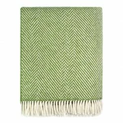 Deals 🎉 Keats Heavyweight Shetland Wool Chevron Blanket - Turf By Paul James Knitwear 💯