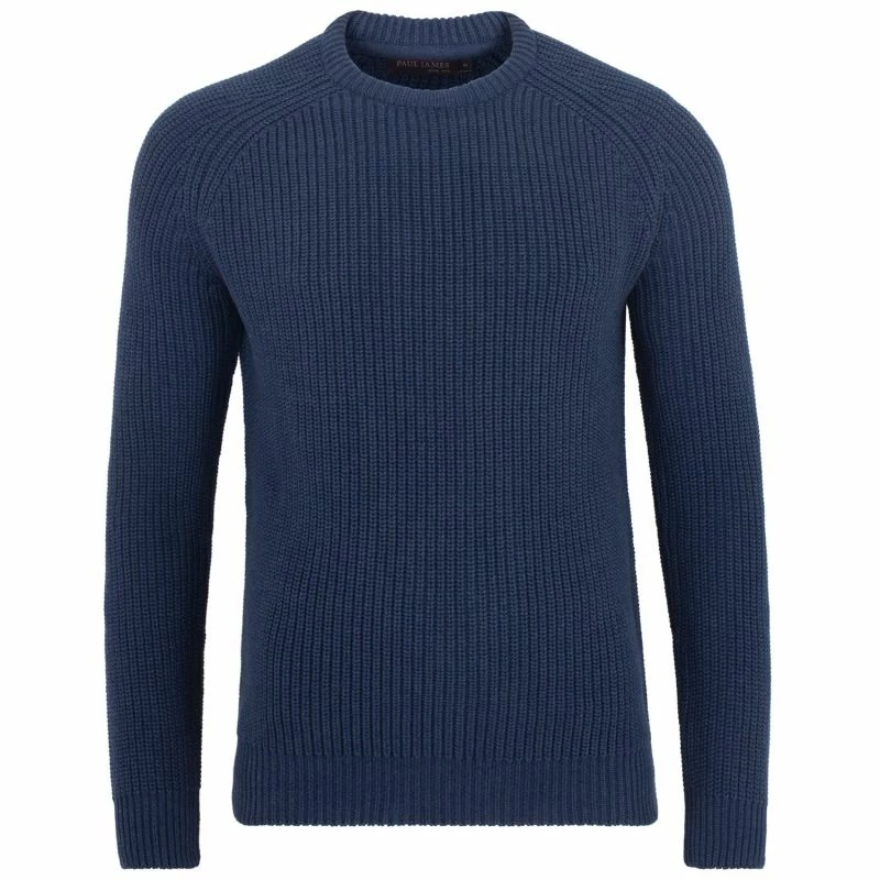 Cheap π Mens 100% Cotton Fisherman Rib Knit Clark Jumper Blue Melange By Paul James Knitwear π 3 Cheap π Mens 100% Cotton Fisherman Rib Knit Clark Jumper Blue Melange By Paul James Knitwear π