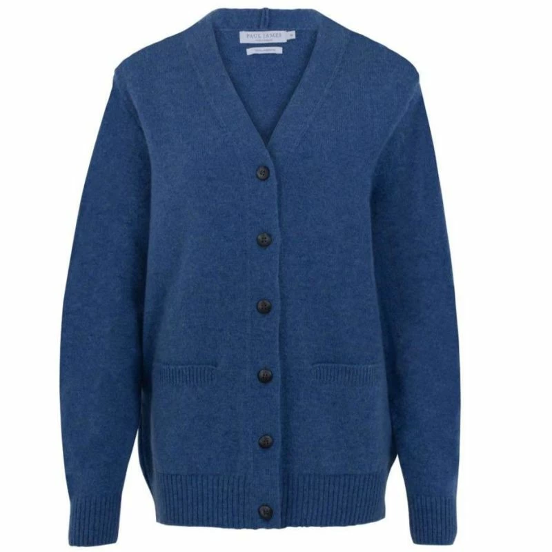 Outlet π₯° Mens Lambswool Two Pocket Cardigan π Jeans - Blue By Paul James Knitwear β 3 Outlet π₯° Mens Lambswool Two Pocket Cardigan π Jeans - Blue By Paul James Knitwear β