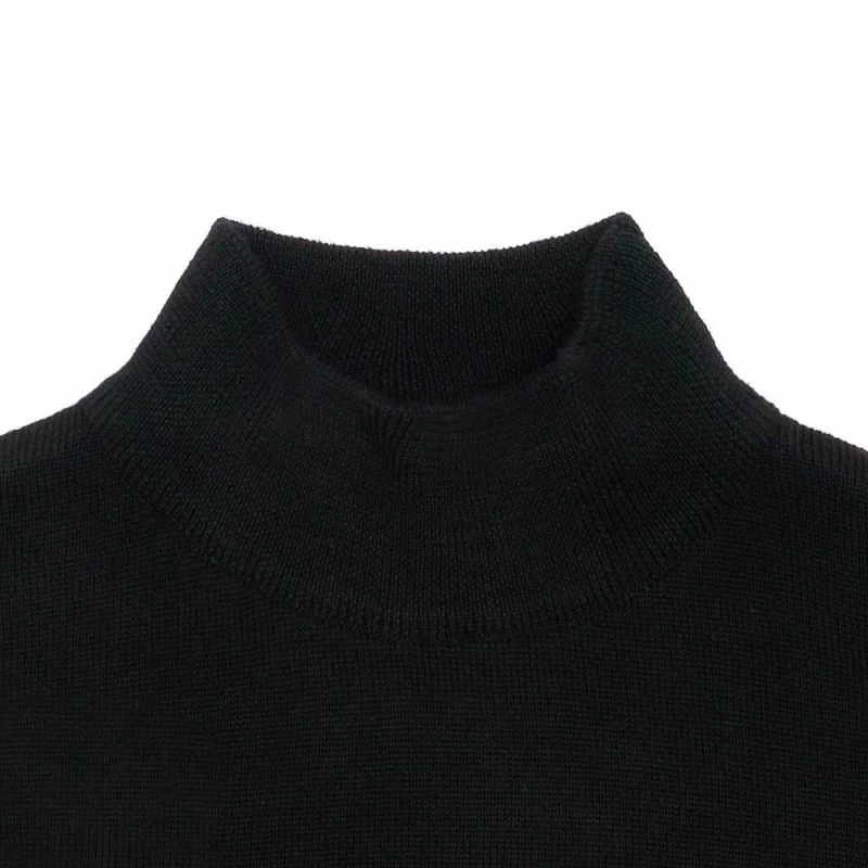 Flash Sale π Mens Extra Fine Merino Wool Mock Turtleneck Shaw Jumper - Black By Paul James Knitwear π 5 Flash Sale π Mens Extra Fine Merino Wool Mock Turtleneck Shaw Jumper - Black By Paul James Knitwear π - Image 3