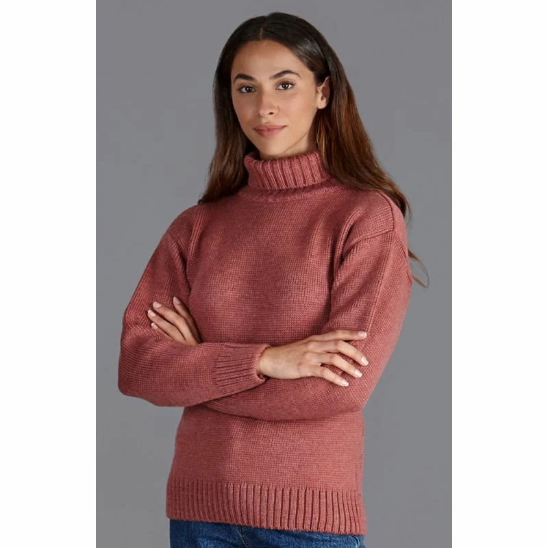 Wholesale π Womens 100% Chunky Merino Wool Submariner Roll Neck Maria Jumper - Dusky Pink By Paul James Knitwear π― 4 Wholesale π Womens 100% Chunky Merino Wool Submariner Roll Neck Maria Jumper - Dusky Pink By Paul James Knitwear π― - Image 2