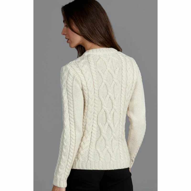 Deals π Womens 100% Chunky Merino Wool Cable Jumper Ecru By Paul James Knitwear β 8 Deals π Womens 100% Chunky Merino Wool Cable Jumper Ecru By Paul James Knitwear β - Image 6