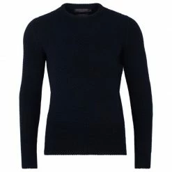 Wholesale ⭐ Mens 100% Merino Moss Stitch Fisherman Jumper Navy By Paul James Knitwear 🎉