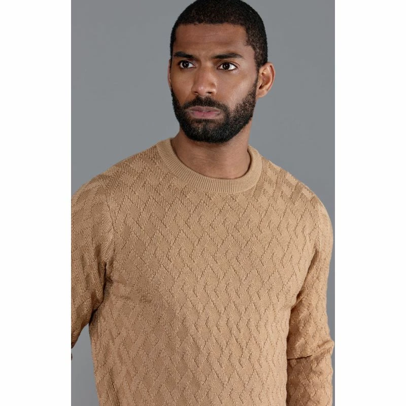 New β€οΈ Mens 100% Extrafine Merino Wool Textured Cox Jumper - Camel By Paul James Knitwear π 4 New β€οΈ Mens 100% Extrafine Merino Wool Textured Cox Jumper - Camel By Paul James Knitwear π - Image 2