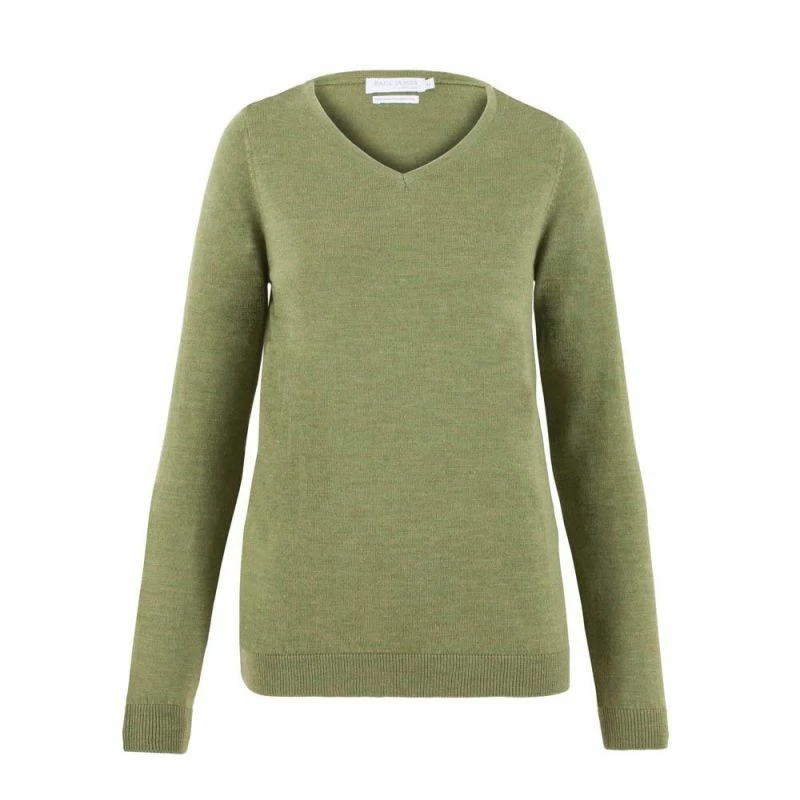 Discount π Womens Pure Extra Fine Merino Wool V Neck Jumper Pea Green By Paul James Knitwear π 3 Discount π Womens Pure Extra Fine Merino Wool V Neck Jumper Pea Green By Paul James Knitwear π