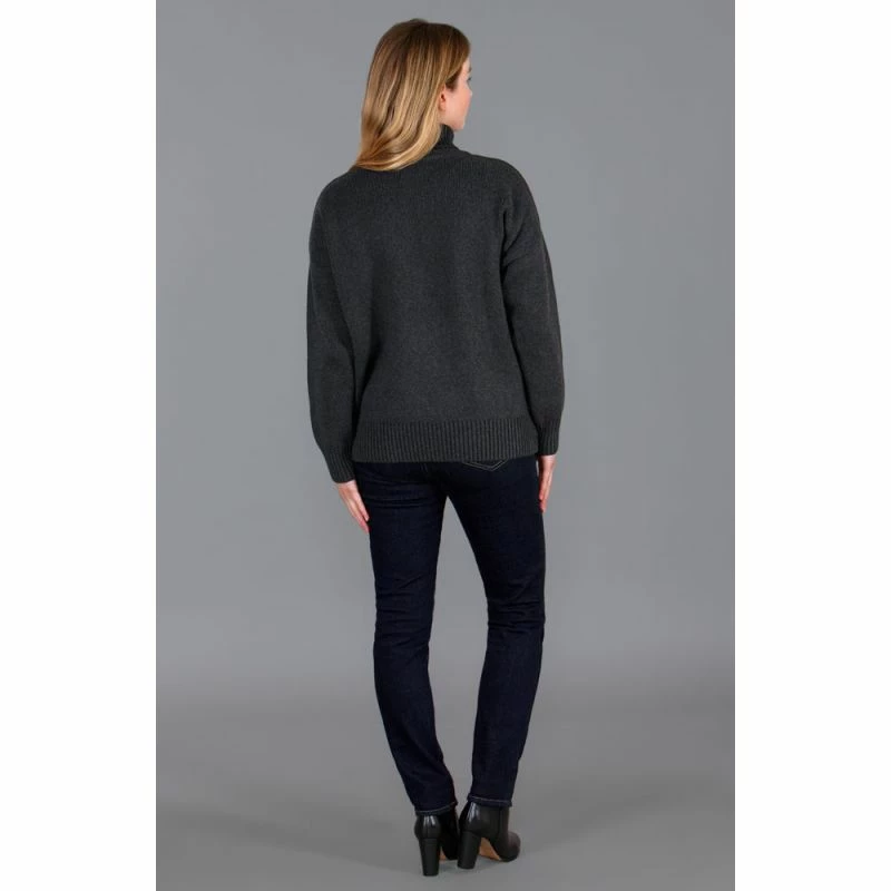 New π€© Womens Midweight 100% Cotton Relaxed Fit Submariner Jumper - Anthracite By Paul James Knitwear β 5 New π€© Womens Midweight 100% Cotton Relaxed Fit Submariner Jumper - Anthracite By Paul James Knitwear β - Image 3