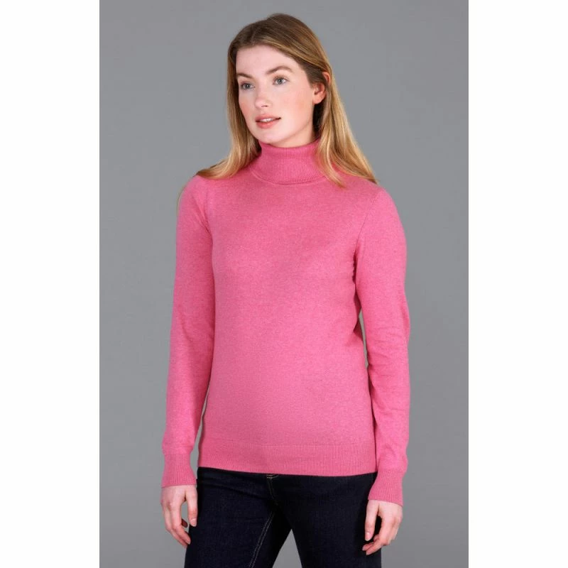 Wholesale 🧨 Womens Ultra-Fine Cotton Roll Neck Long Sleeve Terri Jumper - Starlet Pink By Paul James Knitwear 🧨 4 Wholesale 🧨 Womens Ultra-Fine Cotton Roll Neck Long Sleeve Terri Jumper - Starlet Pink By Paul James Knitwear 🧨 - Image 2