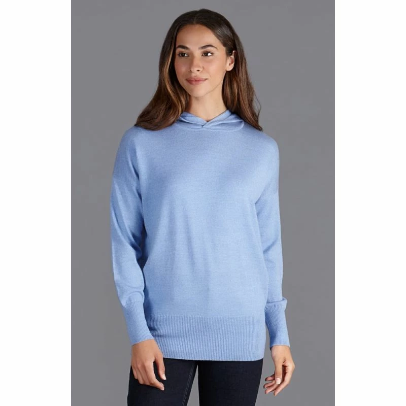 Best reviews of π Women's Pure Extra Fine Merino Wool Relaxed Fit Hooded Hope Jumper - Sky Blue By Paul James Knitwear π 4 Best reviews of π Women's Pure Extra Fine Merino Wool Relaxed Fit Hooded Hope Jumper - Sky Blue By Paul James Knitwear π - Image 2