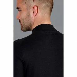 Buy 💯 Mens 100% Ultra Fine Cotton Mock Turtle Neck Spencer Jumper - Black By Paul James Knitwear ✨ -us-Paul James Knitwear Sales 2022 hzhc8t4lvp8ddlg9zkr7