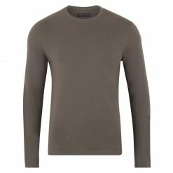 Top 10 βοΈ Mens Heavyweight Fitted Supima Cotton Long Sleeve Owen Top - Khaki By Paul James Knitwear π