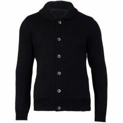 Brand new π€© Mens 100% Merino Wool Shawl Collar Cardigan π§₯ Coat - Black By Paul James Knitwear π―
