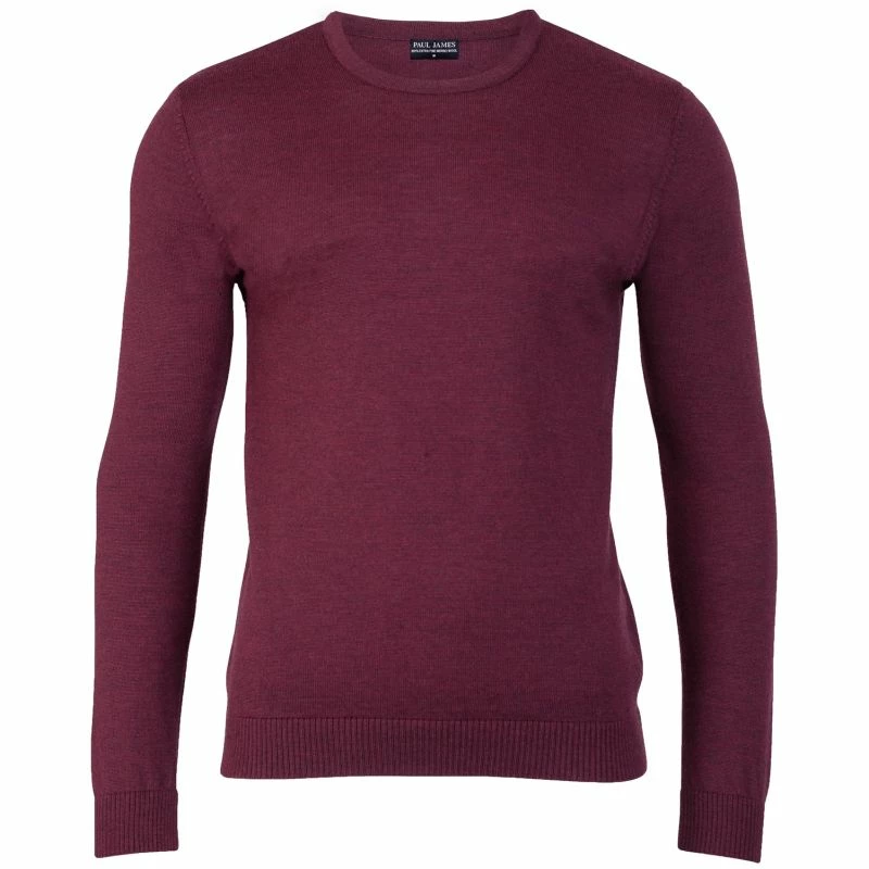 Cheapest π Mens Extra Fine Merino Wool Crew Neck Callington Jumper - Burgundy By Paul James Knitwear π 3 Cheapest π Mens Extra Fine Merino Wool Crew Neck Callington Jumper - Burgundy By Paul James Knitwear π