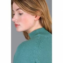 Buy 🌟 Womens Midweight 100% Cotton Turtleneck Raglan Sleeve Jumper - Teal By Paul James Knitwear 🌟 -us-Paul James Knitwear Sales 2022 iskhipwbvkq7pivvofnb